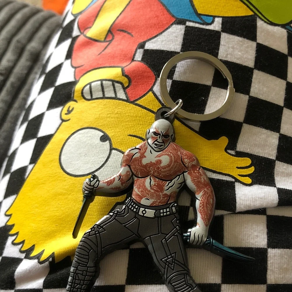 Marvel Black Drax Silhouette Keychain